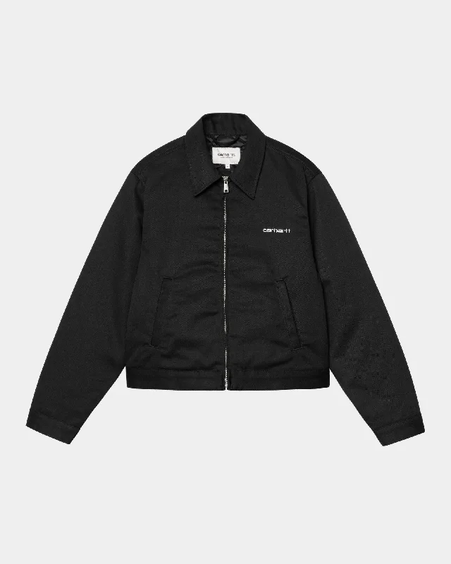 Women's double - breasted tweed jackets in classic colors for a sophisticated office lookWomen’s Module Script Jacket | Black / White (rigid)