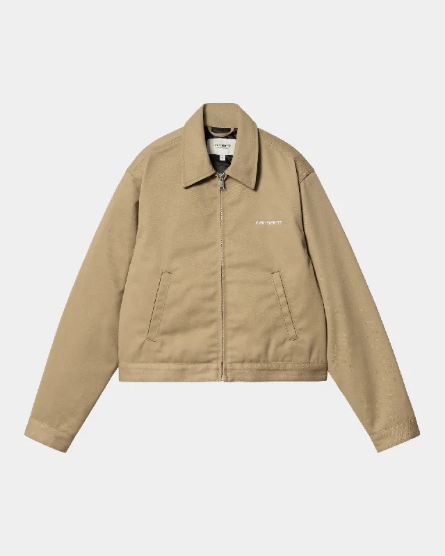Women's shearling - lined suede jackets for ultimate warmth and luxuryWomen’s Module Script Jacket | Leather / White (rigid)