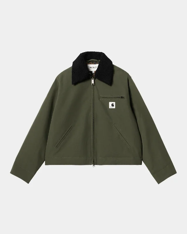 Women's windbreaker jackets with adjustable hoods for windy daysNewkirk Jacket | Tamarind / Office Green Camo Leopard