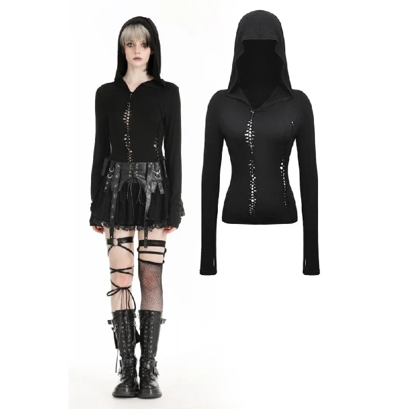 Women's Gothic Ripped Hoodies