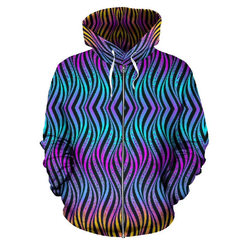 Women's zip - front sweatshirt with contrast stitching for a sporty aestheticXenowave Zip Up Hoodie