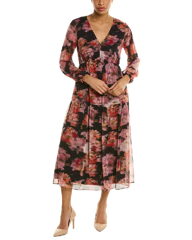 Long - Sleeve Women Dress in Velvet for a Luxurious Winter Look Long - Sleeve Women Dress in Velvet for a Luxurious Winter Look Adrianna Papell Chiffon Midi Dress