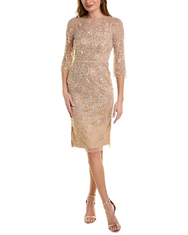 Plus Size Women Dress with a Flattering A - Line Cut for Comfort and Style Plus Size Women Dress with a Flattering A - Line Cut for Comfort and Style Aidan Mattox Beaded Cocktail Dress