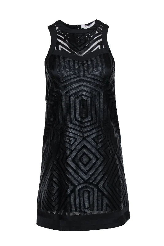 Little Black Women Dress with Sequins for a Glamorous Night Out Little Black Women Dress with Sequins for a Glamorous Night Out Alexis - Black Geo Print Sleeveless Dress Sz XS