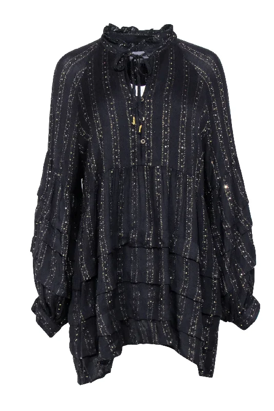 Mermaid - Style Women Dress with a Fitted Silhouette for Special Occasions Mermaid - Style Women Dress with a Fitted Silhouette for Special Occasions Anthropologie - Black & Gold Metallic Stripe Dress Sz L