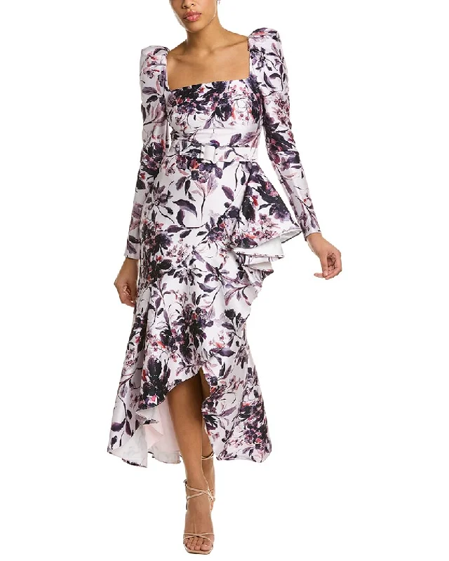 Pleated Women Dress with a Timeless and Elegant Texture Pleated Women Dress with a Timeless and Elegant Texture Badgley Mischka Draped Flounce Day Dress
