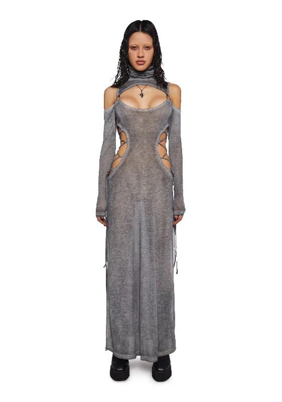 Strapless Women Dress with a Built - in Bra for Comfort and Support Strapless Women Dress with a Built - in Bra for Comfort and Support Crossfade Lace Up Maxi Dress
