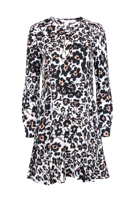 Long - Sleeve Women Dress in Velvet for a Luxurious Winter Look Long - Sleeve Women Dress in Velvet for a Luxurious Winter Look Diane von Furstenberg - Floral Shaped Leopard Print Silk Blend Dress Sz 4