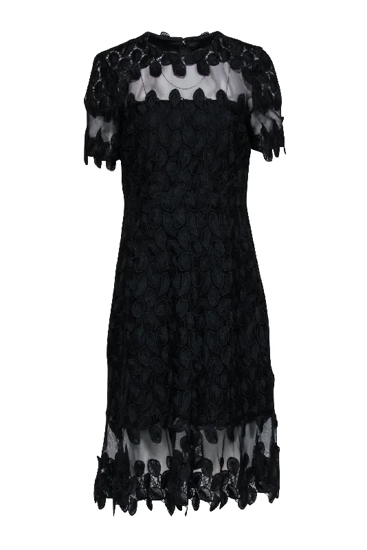 Shift Women Dress with a Simple and Classic Design for Everyday Wear Shift Women Dress with a Simple and Classic Design for Everyday Wear Elie Tahari - Black Eyelet Lace Short Sleeve Dress Sz 12