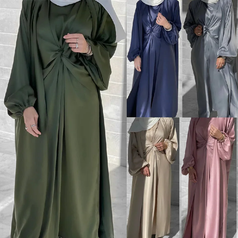 Shift Women Dress with a Simple and Classic Design for Everyday Wear Shift Women Dress with a Simple and Classic Design for Everyday Wear Fashion Solid Color Fresh And Sweet Two-piece Dress Cardigan Suit