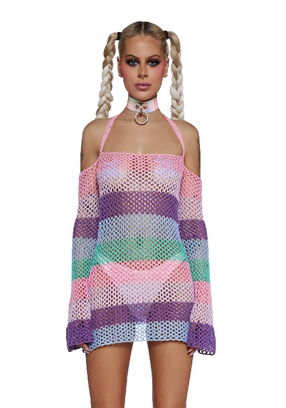 Shift Women Dress with a Simple and Classic Design for Everyday Wear Shift Women Dress with a Simple and Classic Design for Everyday Wear Funday Vibes Crochet Mini Dress - Pastel