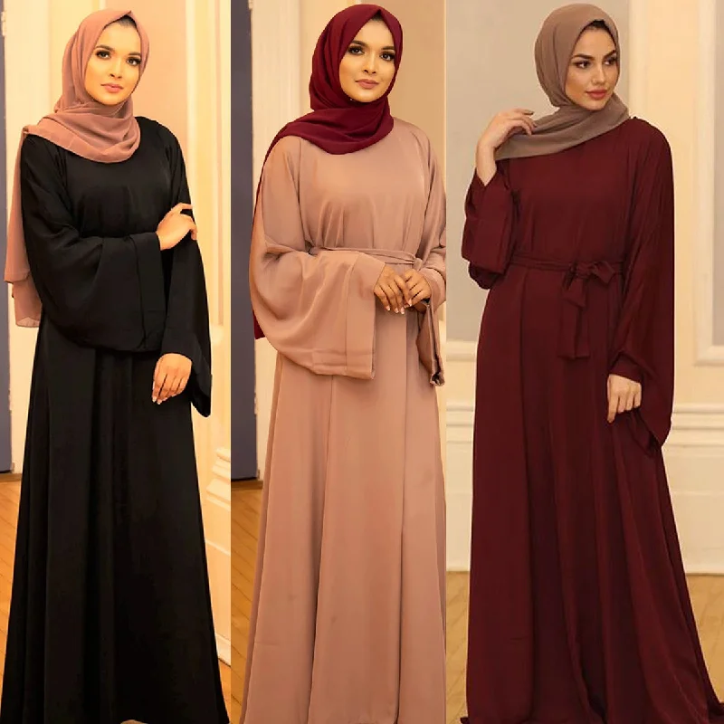 Plus Size Women Dress with a Flattering A - Line Cut for Comfort and Style Plus Size Women Dress with a Flattering A - Line Cut for Comfort and Style Graceful Basic Solid Color Robe Dress Dresses