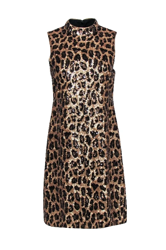 Ruffled Women Dress with Multiple Layers for a Playful and Girly Style Ruffled Women Dress with Multiple Layers for a Playful and Girly Style Kate Spade - Gold & Black Sequin Leopard Print Mock Neck Dress Sz 6