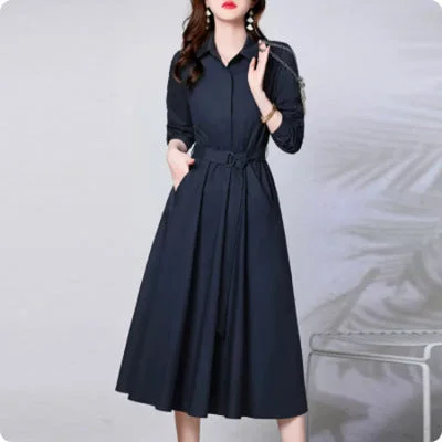 Little Black Women Dress with Sequins for a Glamorous Night Out Little Black Women Dress with Sequins for a Glamorous Night Out NiDELL Early Autumn High-Grade Korean Wave Dress Women's Clothing . New Waist Slimming Temperament Ladies Long Sleeves Fashionable Skirt