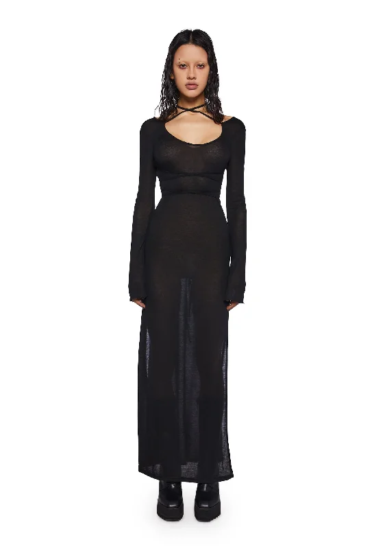 Wrap - Style Women Dress with Adjustable Fit for All Body Types Wrap - Style Women Dress with Adjustable Fit for All Body Types Crossfade Long Sleeve Maxi Dress
