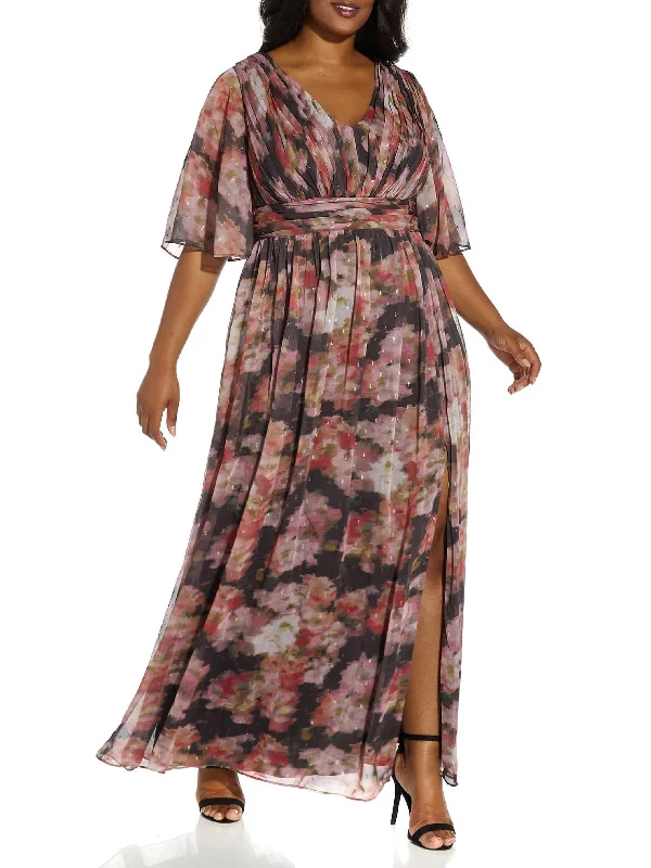 Empire Waist Women Dress to Accentuate the Bust and Conceal the Waist Empire Waist Women Dress to Accentuate the Bust and Conceal the Waist Plus Womens Printed Draped Evening Dress