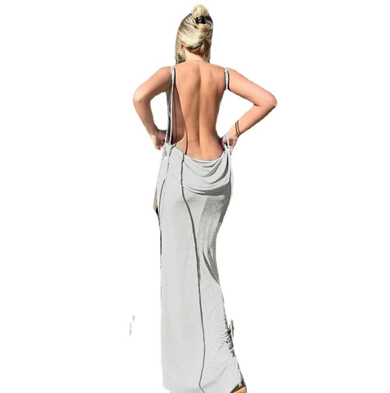 Ruffled Women Dress with Multiple Layers for a Playful and Girly Style Ruffled Women Dress with Multiple Layers for a Playful and Girly Style Sexy Backless Lace Up Long Dress Dresses