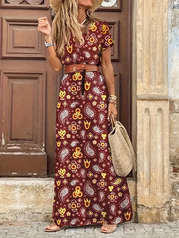 Ruffled Women Dress with Multiple Layers for a Playful and Girly Style Ruffled Women Dress with Multiple Layers for a Playful and Girly Style Sixsr Women's Short Sleeve Floral Maxi Long Dress, Ladies Boho Party Evening Casual Dress, Women's Clothing