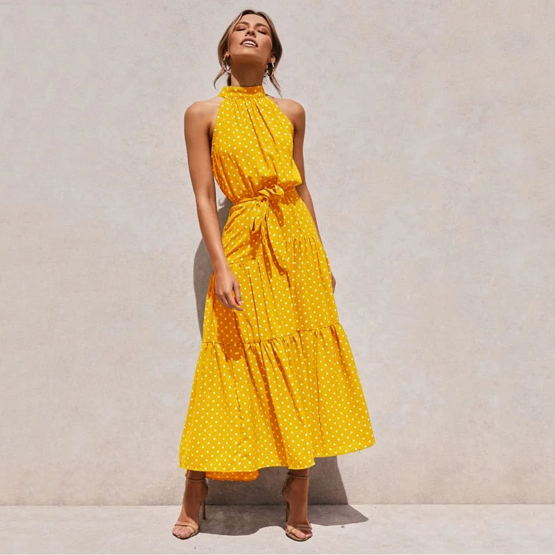 Empire Waist Women Dress to Accentuate the Bust and Conceal the Waist Empire Waist Women Dress to Accentuate the Bust and Conceal the Waist Summer Long Dress Polka Dot Casual Dresses Black Strapless Vacation Clothes For Women