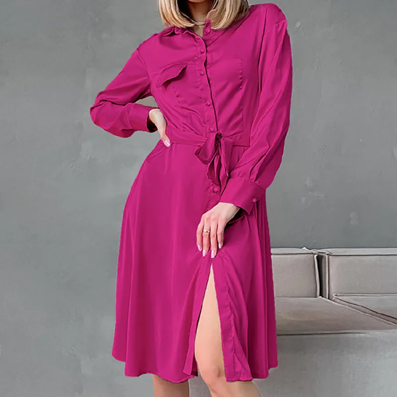 Empire Waist Women Dress to Accentuate the Bust and Conceal the Waist Empire Waist Women Dress to Accentuate the Bust and Conceal the Waist Summer Women's Casual A-Line Skirt Dress with Pink Tie-Up Detail and Loose Fit