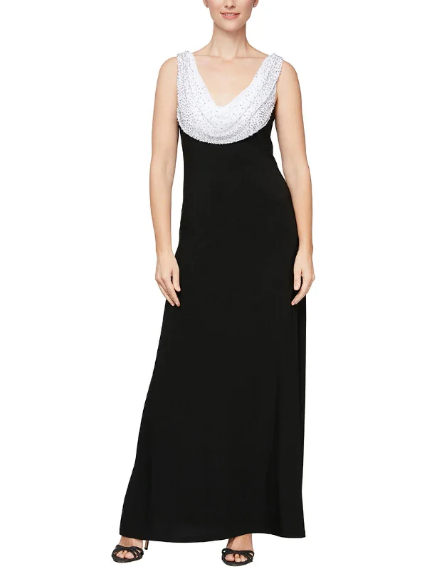 Pleated Women Dress with a Timeless and Elegant Texture Pleated Women Dress with a Timeless and Elegant Texture Womens Embellished Cowl Neck Evening Dress