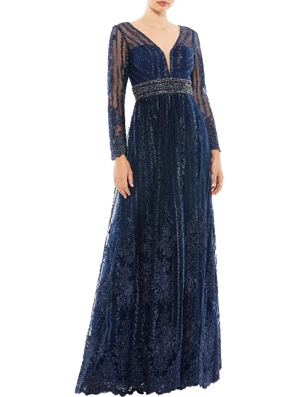 Plus Size Women Dress with a Flattering A - Line Cut for Comfort and Style Plus Size Women Dress with a Flattering A - Line Cut for Comfort and Style Womens Floral Embroidered Evening Dress
