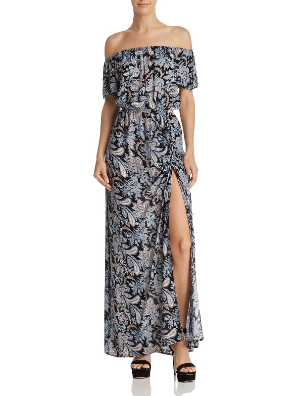 Printed Abstract Women Dress for a Modern and Artistic Appeal Printed Abstract Women Dress for a Modern and Artistic Appeal Womens Paisley Off-The-Shoulder Maxi Dress