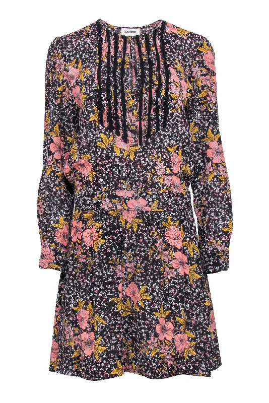 Backless Women Dress for a Sexy and Alluring Look at Evening Events Backless Women Dress for a Sexy and Alluring Look at Evening Events Zadig & Voltaire - Black, Pink, & Mustard Floral Print Silk Dress Sz M