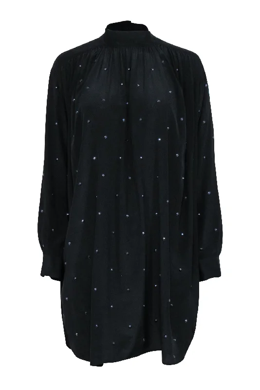 Lace - Embellished Women Dress for an Elegant and Sophisticated Appearance Lace - Embellished Women Dress for an Elegant and Sophisticated Appearance Zadig & Voltaire - Black Rhinetsone Mock Neck Shirt Dress Sz S