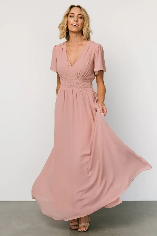Maxi dresses with an asymmetric hem for a fashion - forward and eye - catching designBirdie Maxi Dress | Blush