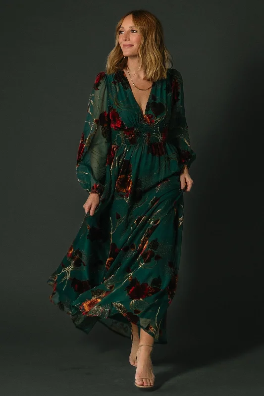 Maxi dresses with geometric prints for a contemporary aestheticMikla Maxi Dress | Jade Multi