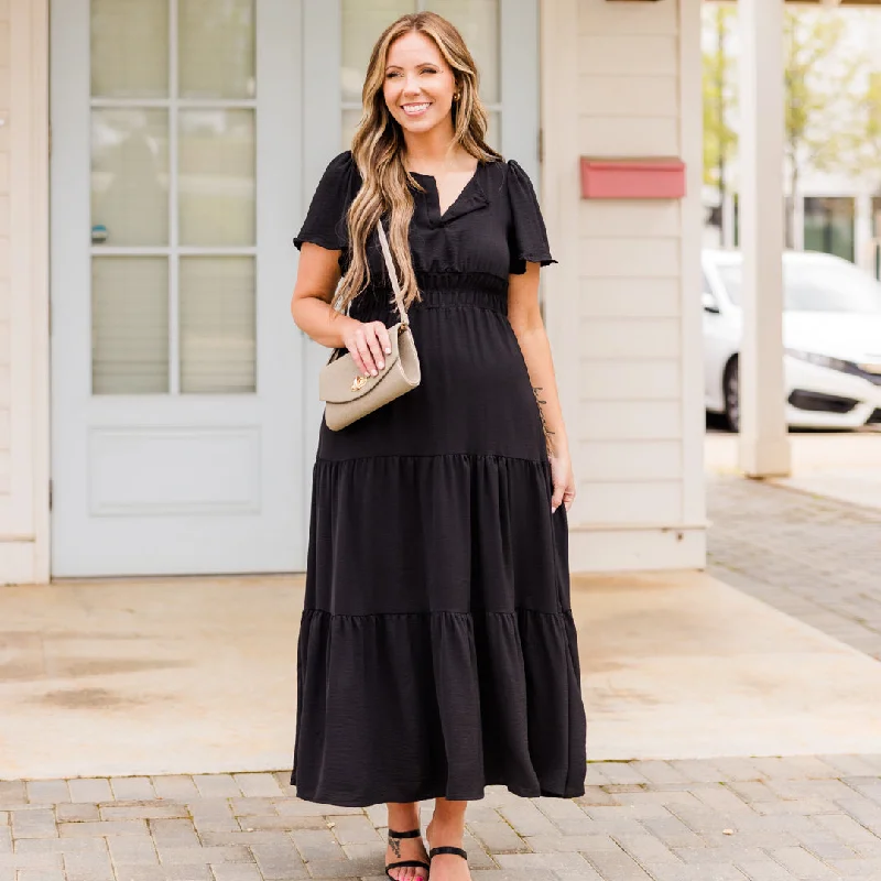 Maxi dresses with off - the - shoulder styles for a romantic and breezy lookNo Matter The Odds Dress, Black