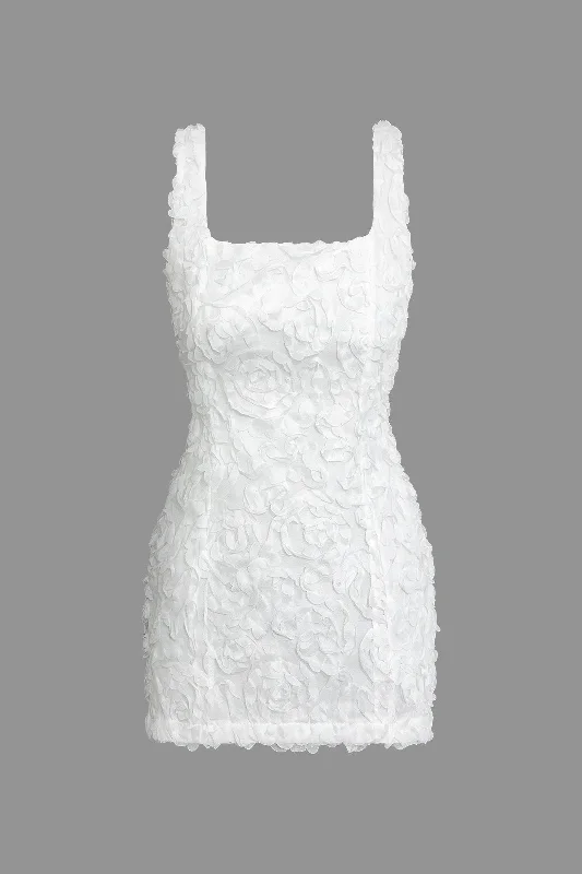 Mini dresses with bow accents for a sweet lookTextured Lace Up Tank Mini Dress