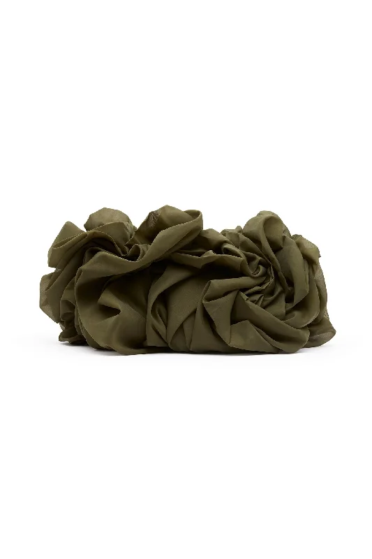 Wedding guest dresses with tassel - adorned belts and A - line skirtsAlana Organza Ruffle Clutch