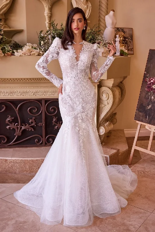 Andrea & Leo WL036 Long Sleeve Mermaid Wedding Dress