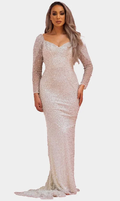 Sequined wedding dresses for a glamorous look​Chic and Holland BR1980 - Crystal Beaded Bridal Gown