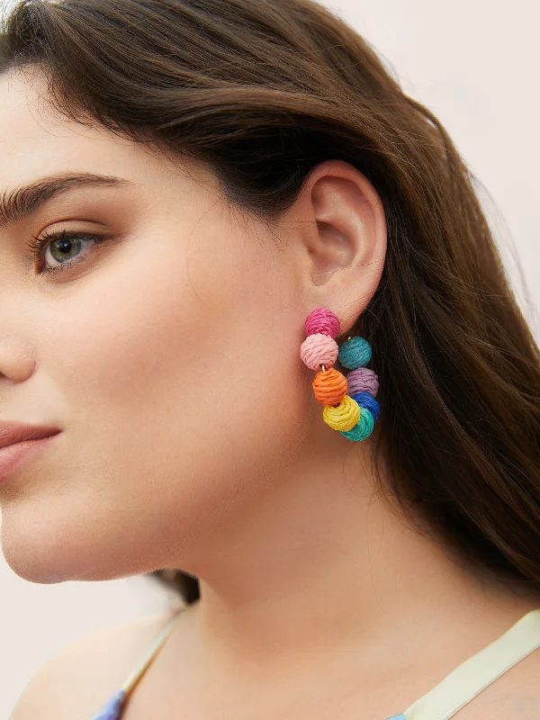 Party dresses with a satin - lined interior for added comfort​Colored Ball Hoop Earrings