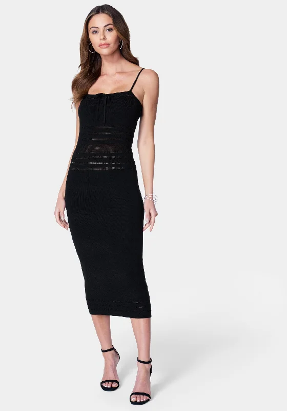 Bodycon dress for a prom night​Crochet Tube Midi Dress