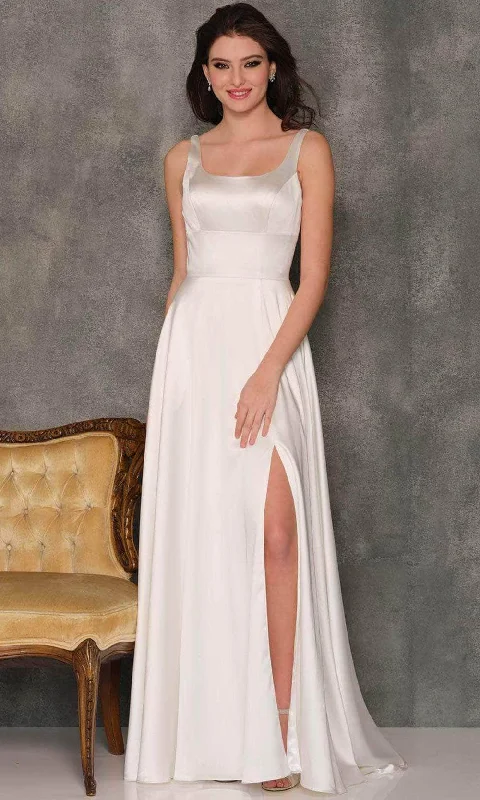 Empire waist wedding dresses with beaded bodices​Dave & Johnny Bridal A10438 - Scoop Empire Bridal Gown