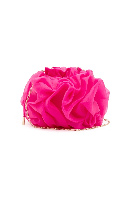 Geometric - printed wedding guest dresses for a modern weddingEvalie Organza Ruffle Bag
