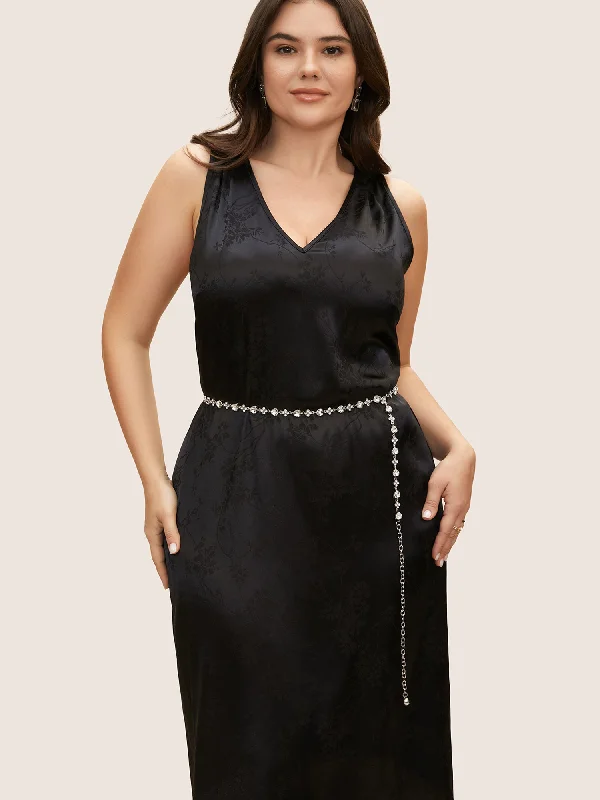 Tulle party dresses with a fairy - tale charm for formal occasions​Heart Cubic Zirconia Fashionable Chain Belt