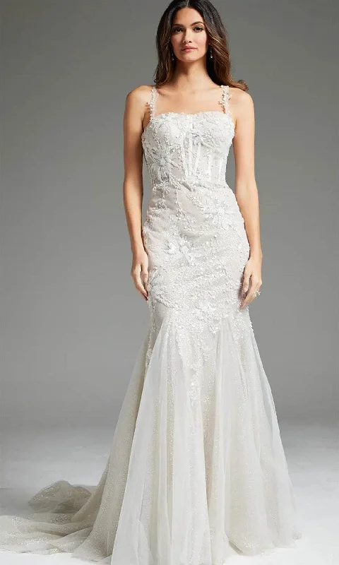 Princess - style wedding dresses with a full skirt​Jovani JB40631 - Semi-Sweetheart Embellished Bridal Gown