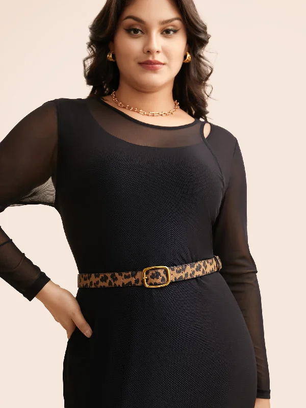 Sparkly sequined party dresses for a glamorous look​Leopard Print Square Buckle Belt