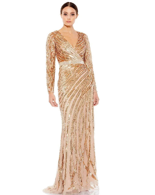 Bodycon dress for a homecoming dance​Mac Duggal 5438 Long Sleeve Formal Evening Dress