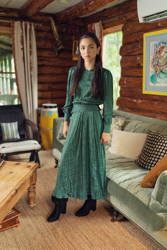 Mini bodycon dress for a night out on the town​Peplum Dress-Green