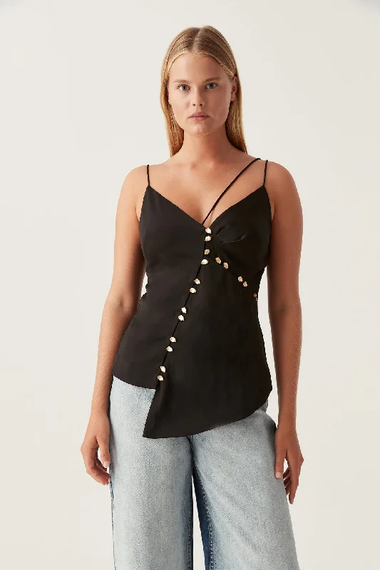 Sequined wedding guest dresses for an evening weddingRiddle Button Down Top