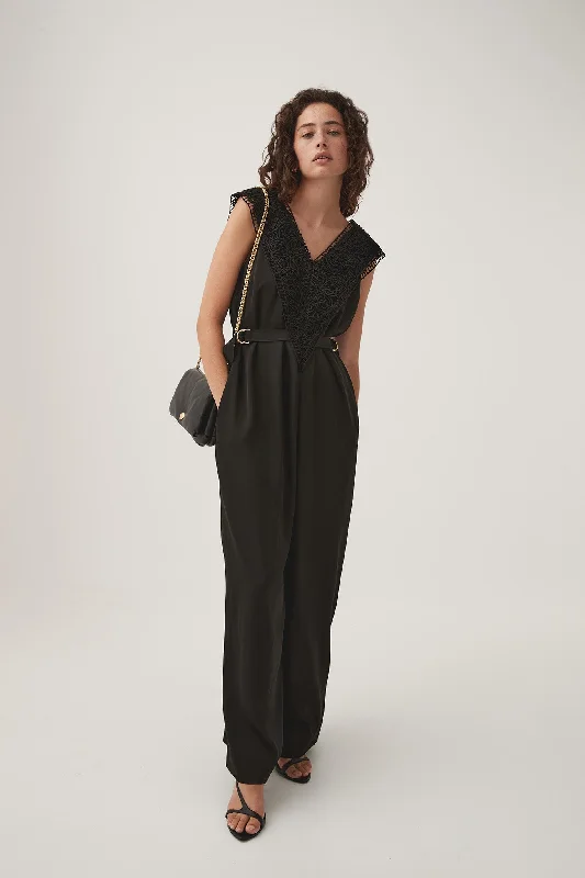Mini wedding guest dresses with glittery accents for a trendy lookSpirit Belted Jumpsuit