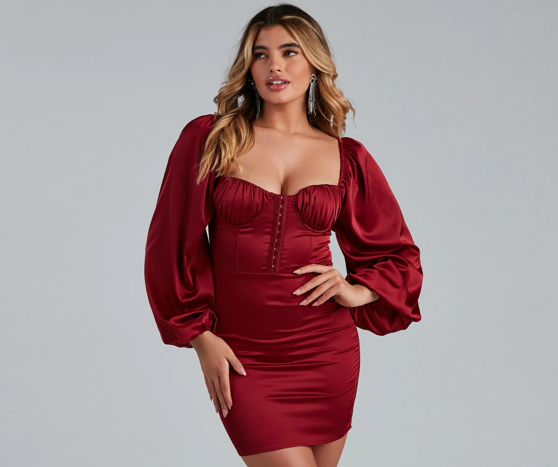 Sweet And Chic Satin Mini Dress