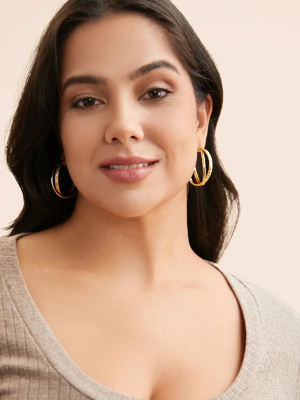 Party dresses with a lace overlay for a feminine touch​Twisted Gold Hoop Earrings