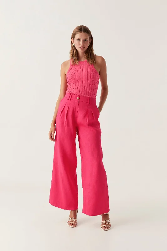 Animal - print wedding guest dresses in subtle colors for a bold statementVista High Waist Wide Leg Pant